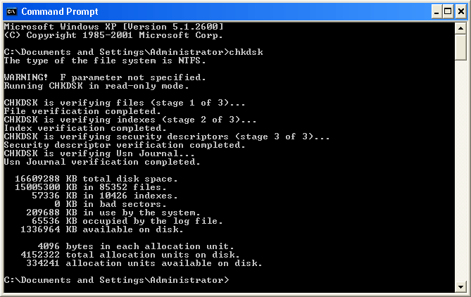 Command Prompt window - Fix a Video Scheduler Internal Error BSOD in Windows 10